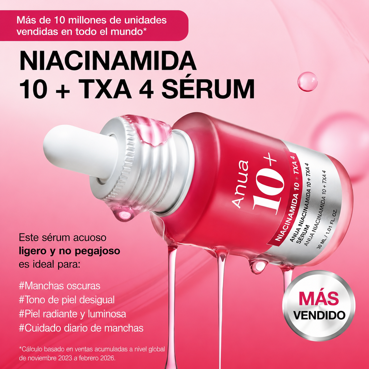 ANUA Sérum Corrector de Manchas Niacinamida 10% + Ácido Tranexámico 4%
