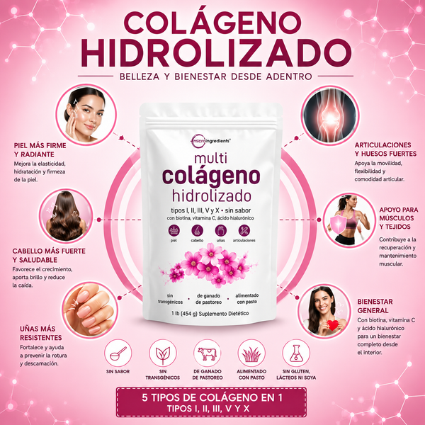 Colágeno en polvo Hidrolizado con vitamina C