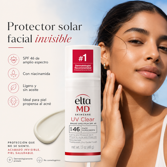 EltaMD  SPF 46- Protector Solar facial invisible.