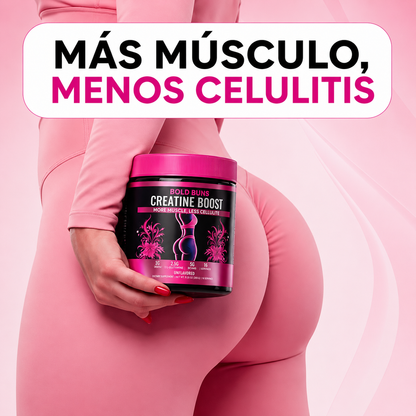 Bold Buns Creatina para mujeres – Suplemento de construcción de glúteos con colágeno y BCAA