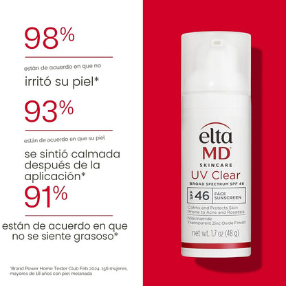 EltaMD  SPF 46- Protector Solar facial invisible.