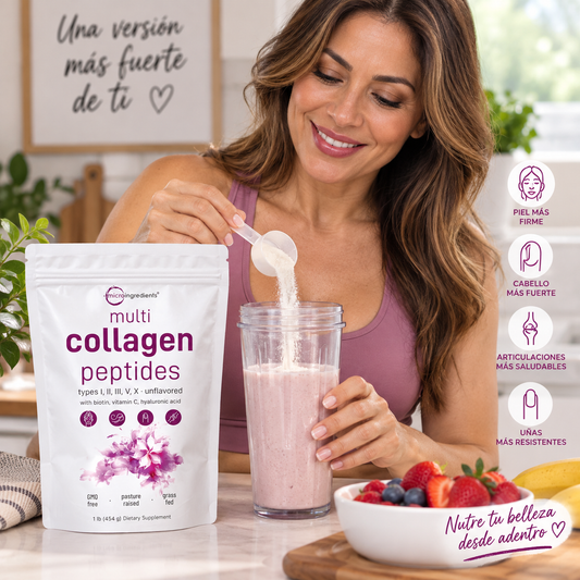 "Colágeno Multi Ingredients  5 Tipos, 1 Cucharada"
