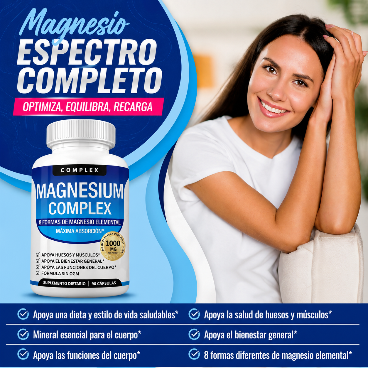 Despídete de los Calambres y Duerme Mejor con Magnesio 8 en 1