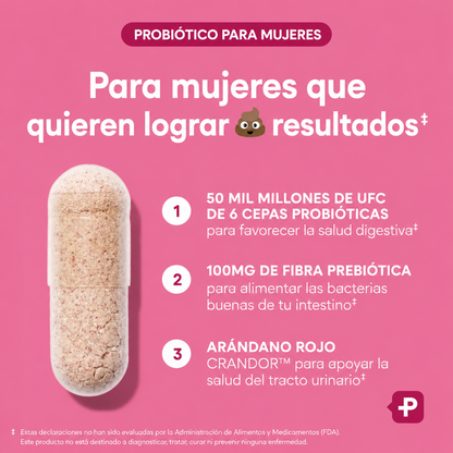 🌸 Physician's Choice- probioticos Vaginales para mujeres (50 Billones UFC)