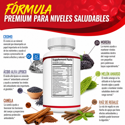 Blood Sugar Complex-Controla tu Azúcar en Sangre de Forma- 100% Natural