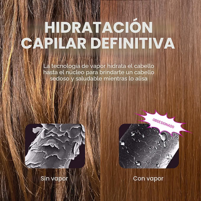 Cepillo alisador de vapor
